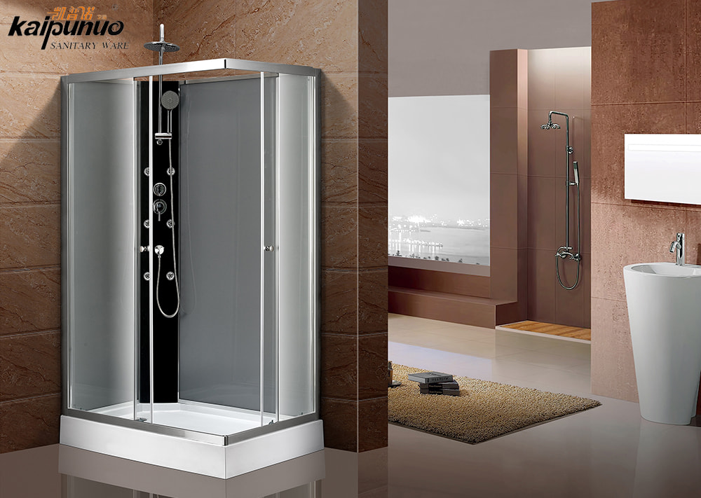 Cabina de ducha con puerta corredera de instalación rápida de estilo europeo