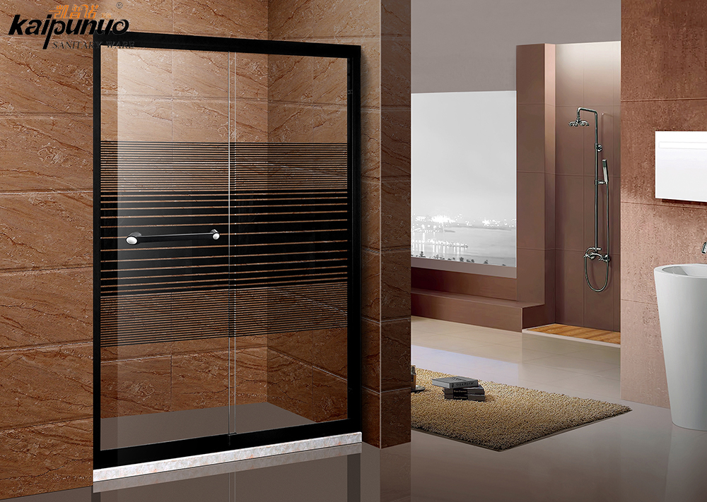 China Mampara de puerta de ducha de vidrio deslizante con marco negro de  baño contemporáneo de esquina a la venta Proveedores, Fábrica - Kaipunuo  Sanitary Ware Co., Ltd.